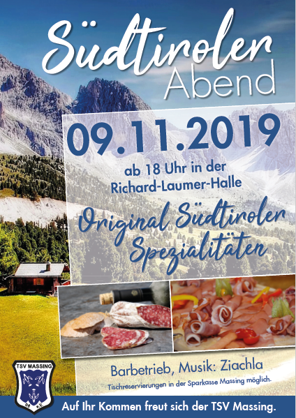 Flyer Südtiroler Abend 2019