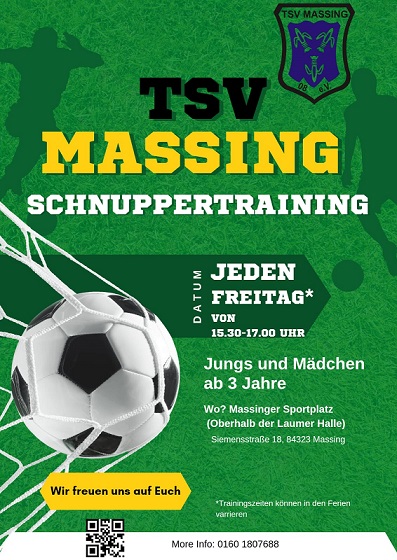 Flyer Schnuppertraining Fußball