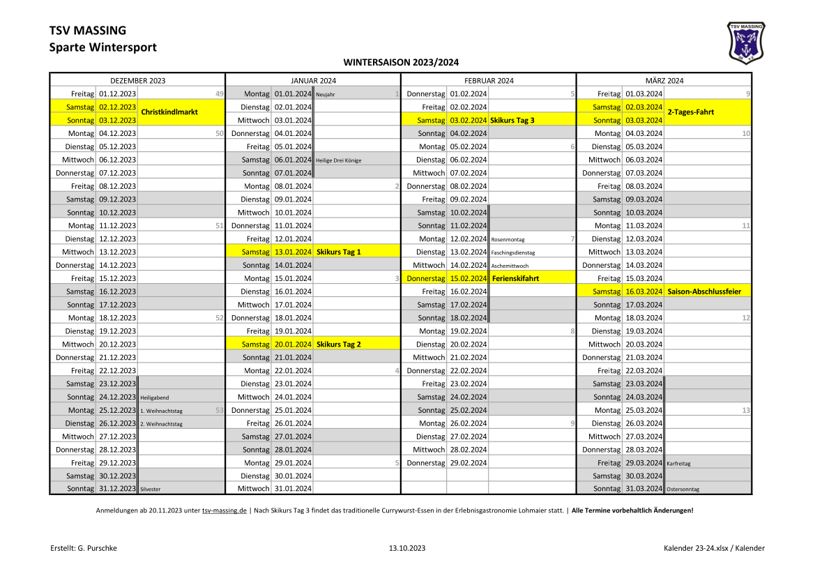 Kalender 23 24